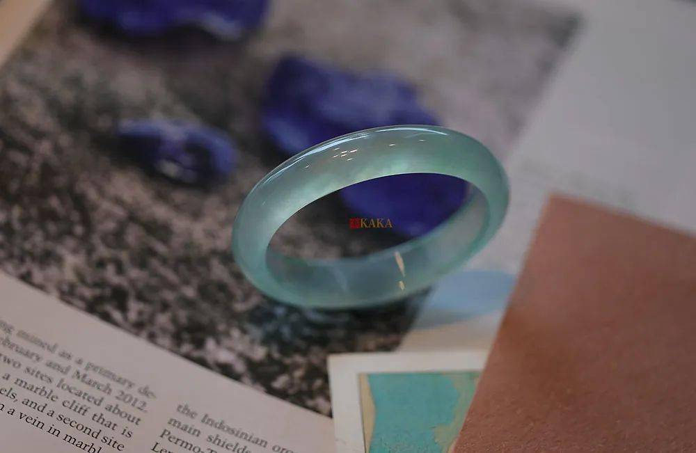 镯子|小圈口冰玻种极光宝镯