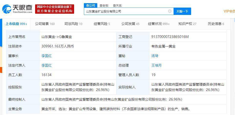 山东黄金大涨5% 董事长陈玉民：黄金进入资源短