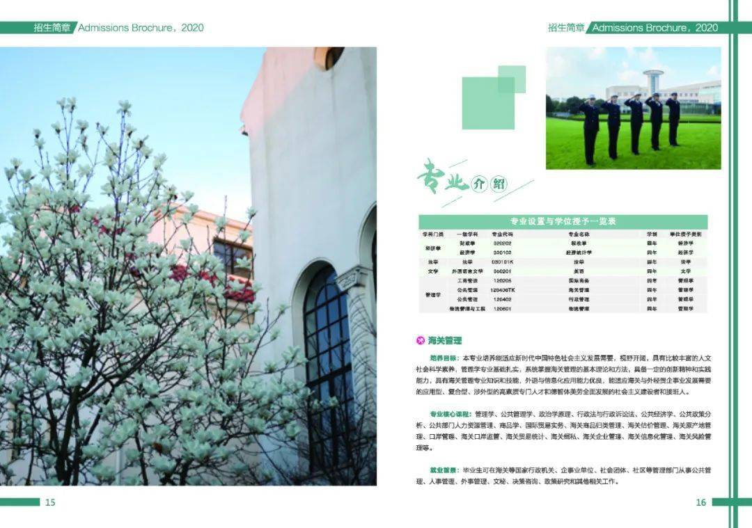 上海海关学院2020招生简章