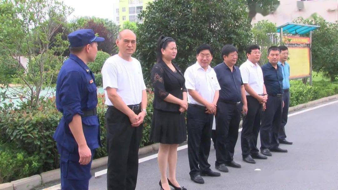 7月30日上午,新蔡县四大班子领导申保卫,魏中,梅前进,薛晖,李振南