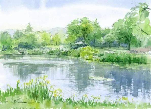 【水彩手绘】一组水彩带你看遍美美哒风景