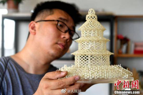 米为线|精美！小伙以米为线制作立体模型