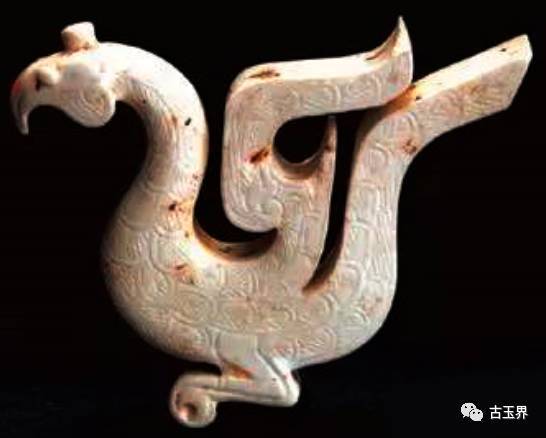中国古玉 商周時代 陰刻線 鳳鳥文玉佩 最吉祥美好的 中国古玉 商周時代 陰刻線 鳳鳥文玉佩 最吉祥美好的