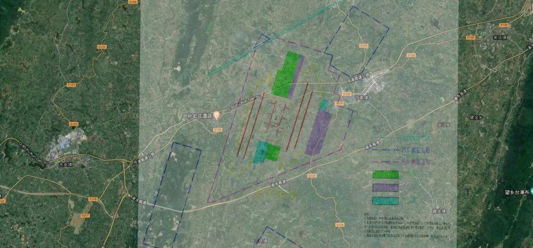 重庆第二机场预选场址在璧山正兴其中提到涉及预选场址地形图及净空障
