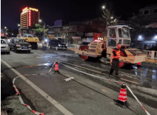 监督|刚施工完成的沥青路面现破损？普宁：立即约谈，不准偷工减料