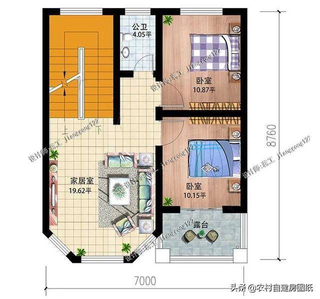 4款小户型三层别墅80平左右宅基地小也能建经济豪宅