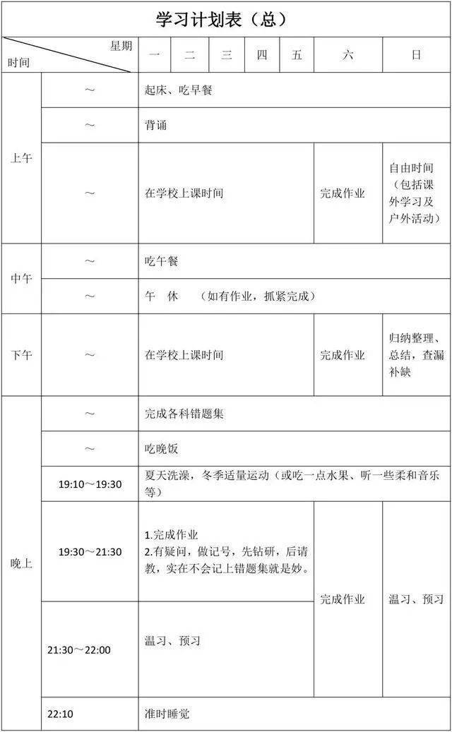 衡水中学的计划表曝光,学霸是持续性自律,学渣是间歇式自虐