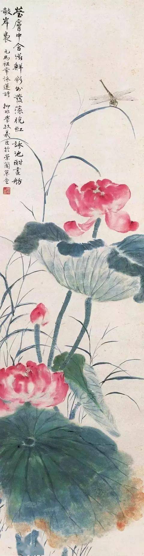 张大千谢稚柳吴湖帆等大家荷花画看了想收藏