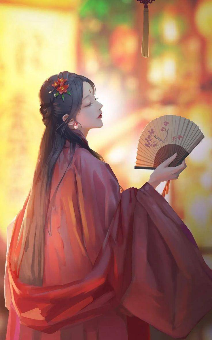 精美的古风人物插画画风细腻古韵十足