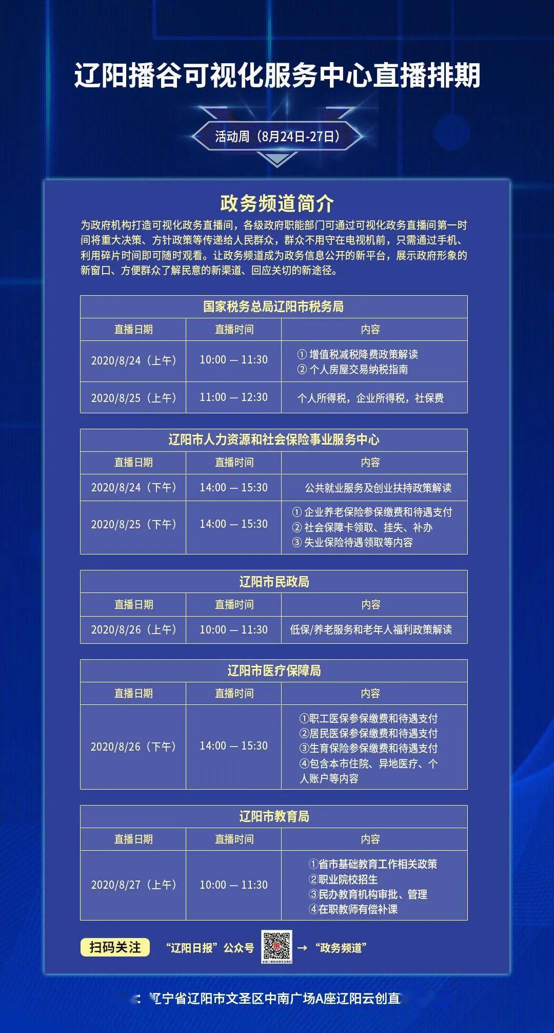 【辽阳电商直播文化创意周】可视化政务服务直播间开通啦！