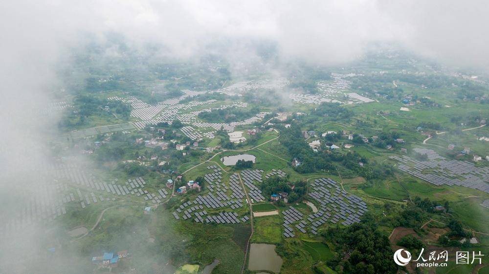 重庆马灌镇双石村光伏发电项目,帮助当地村民脱贫致富. 曾志强 摄