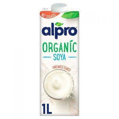 无乳糖饮品  alpro longlife organic unsweetened soya milk