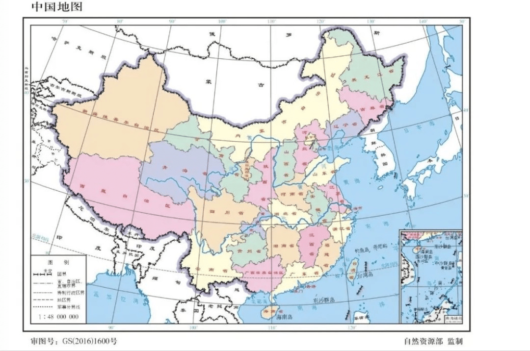 最新版标准中国地图来了_江西省