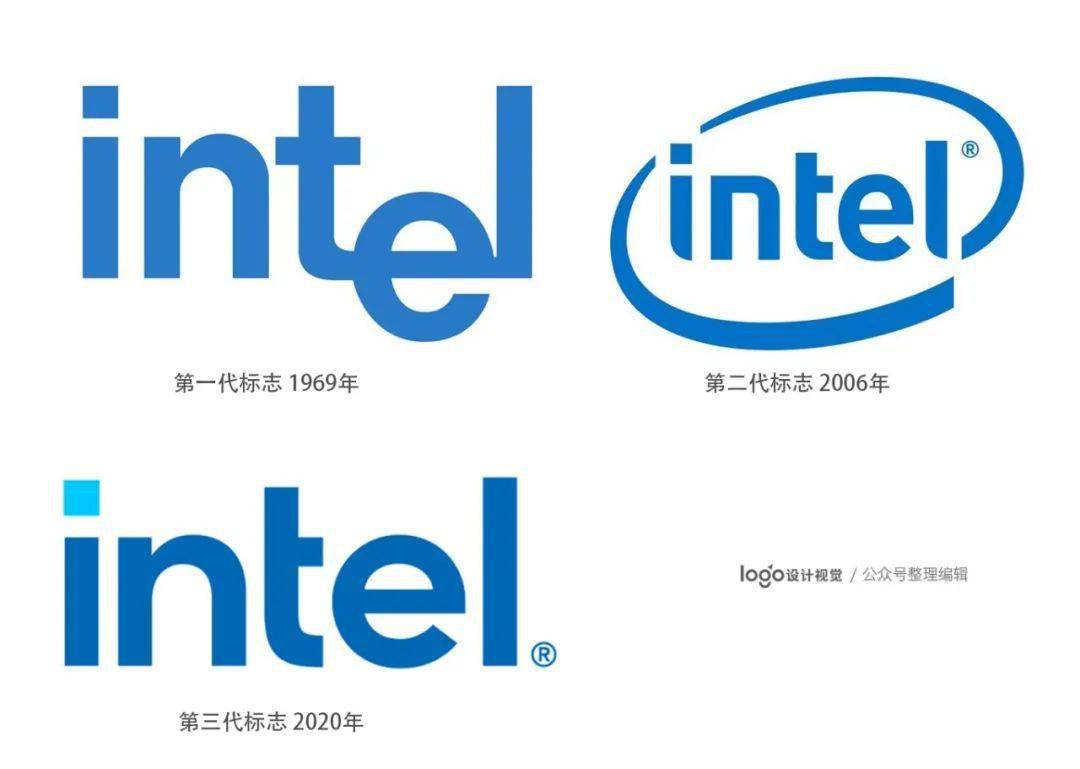 2006年,该公司使用了一个圆圈加intel的标记,以新颖的设计取代了之前