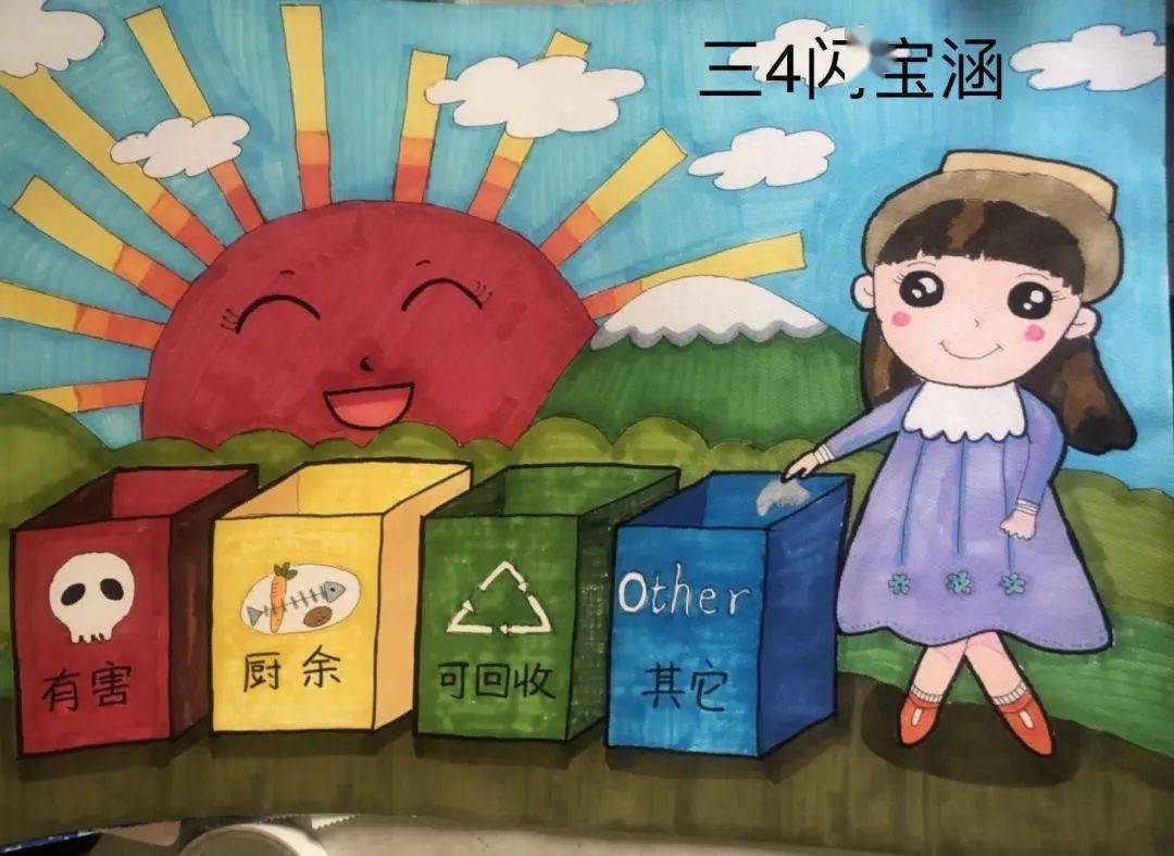 银河小学 三(3)中队 翟若曦《治理环境连环画》