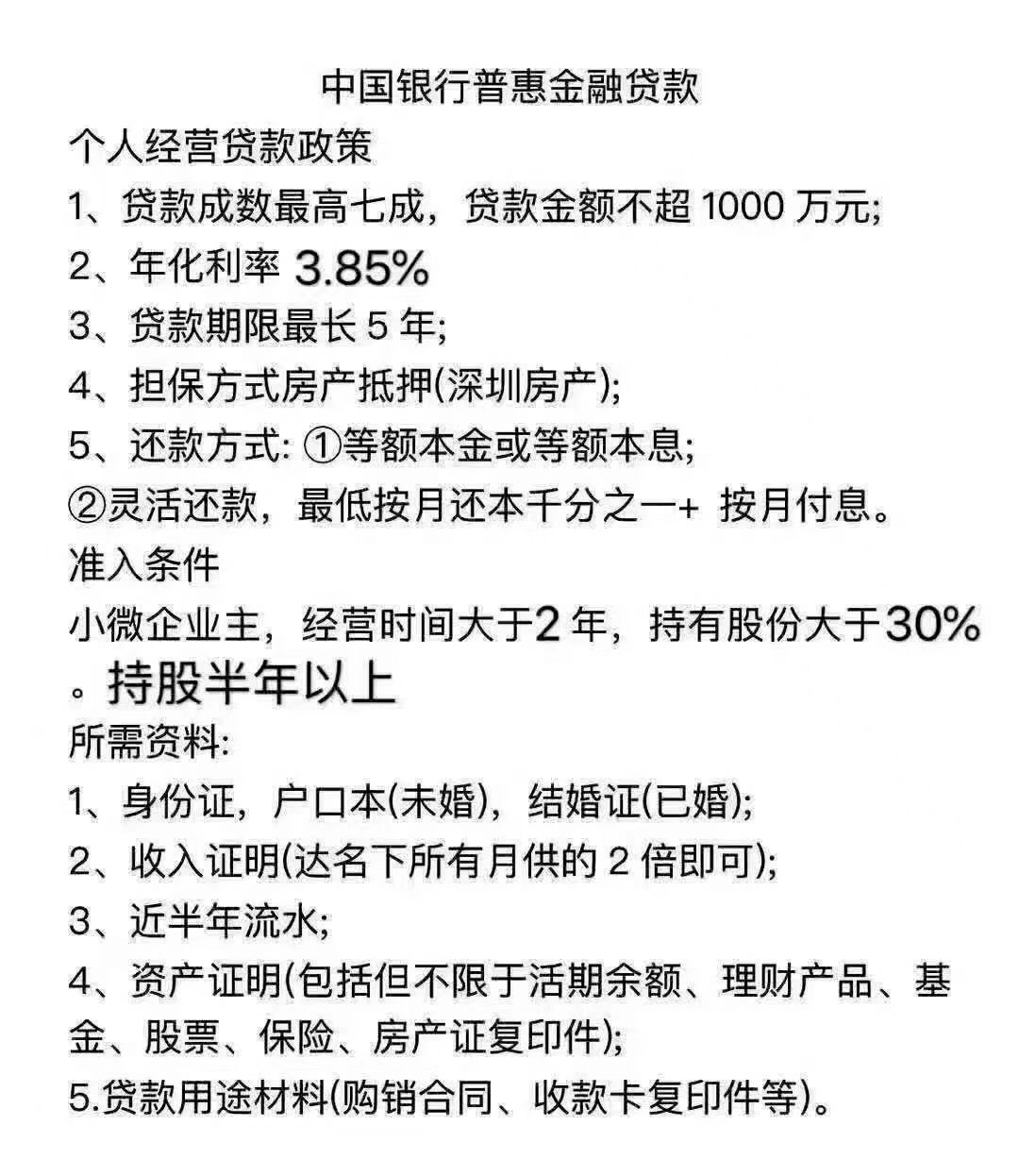今天起,深圳部分银行全面收紧经营贷!