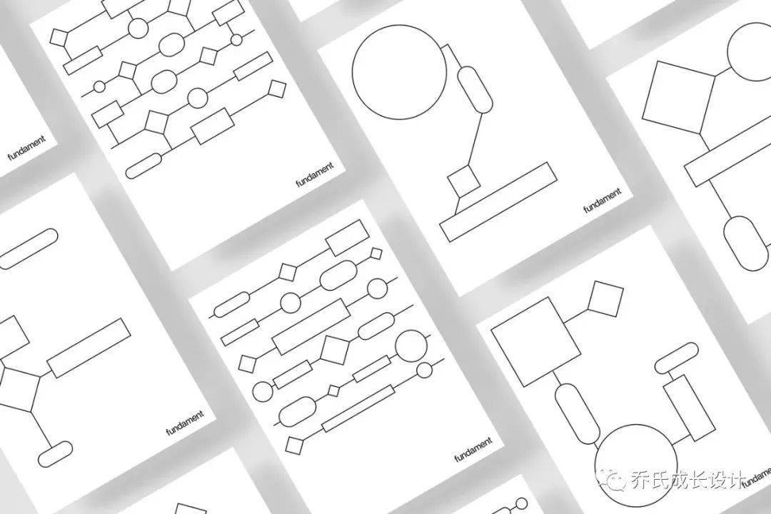 流程图元素 极简风,fundament视觉识别设计欣赏