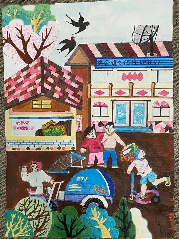 八届美丽浙江主题系列活动之小画笔中的家乡路主题绘画大赛作品展示一