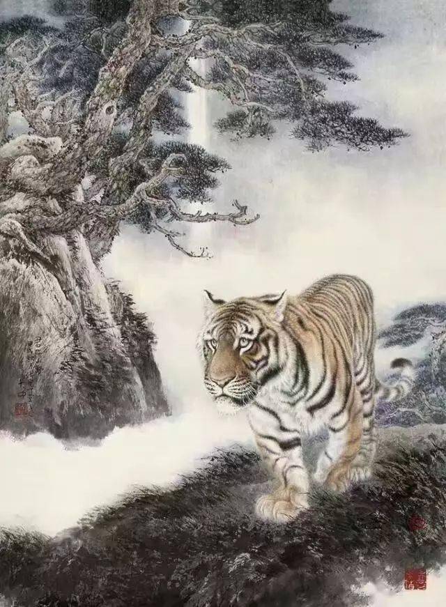 冯大中画虎,虎虎生威!