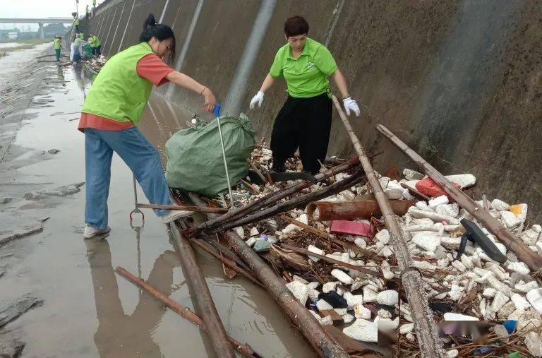 助力治水|净滩日,河小青在行动_垃圾