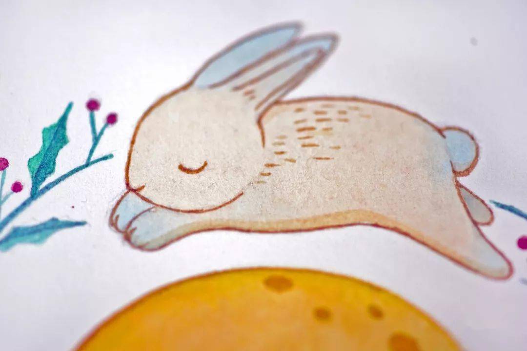 中秋水彩插画课 | 兔子的故事