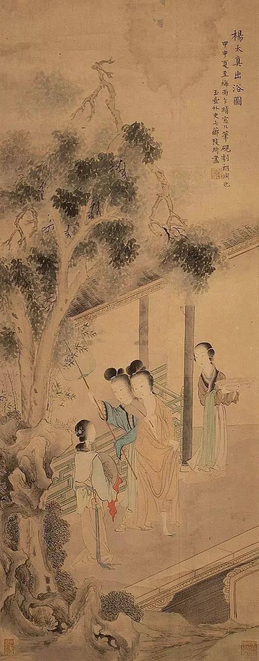 历代名家笔下的“贵妃出浴图”，香艳至极！_搜狐网