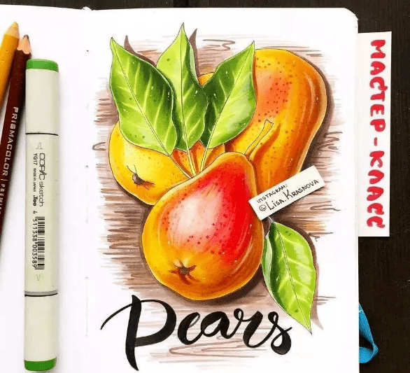 不会用马克笔画画一组马克笔手绘美食插画教程收好学起来