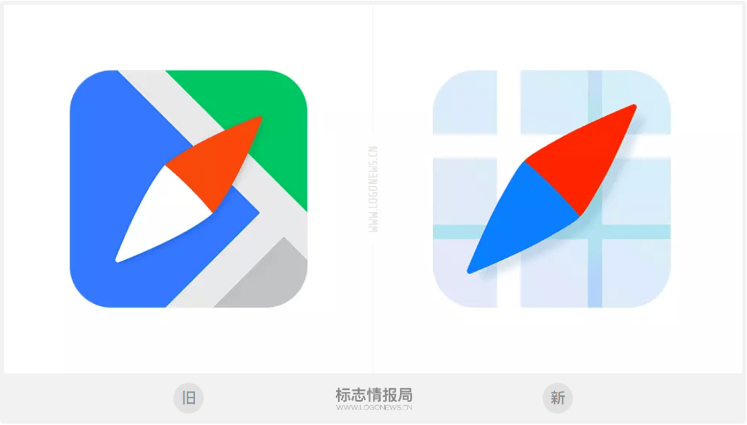 和「高德地图」前后升级品牌,各家推出了简化版的全新应用程序 icon