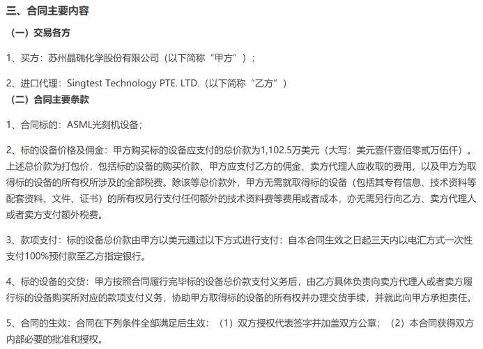项目|7500万购光刻机昨日涨停，晶瑞股份今收关注函