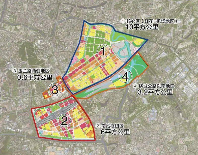 规划图机场跑道公园对标国际水准,南部新城将大校场机场主跑道完整