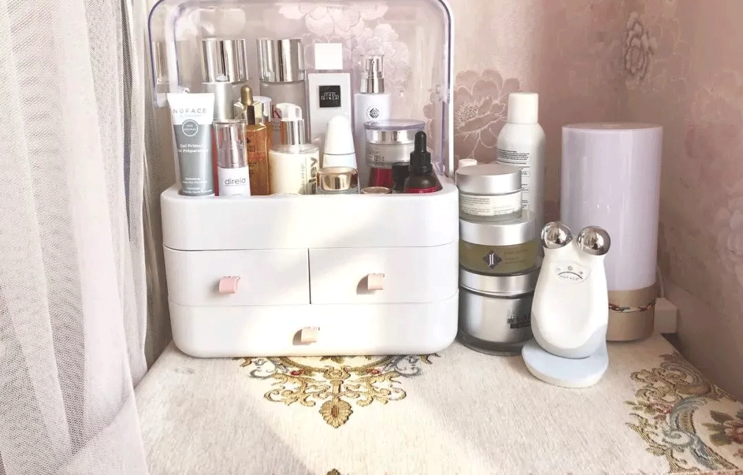 化妆品|好看又实用的化妆品收纳盒~防尘防水大容量,这才是梳妆台该有的样子!