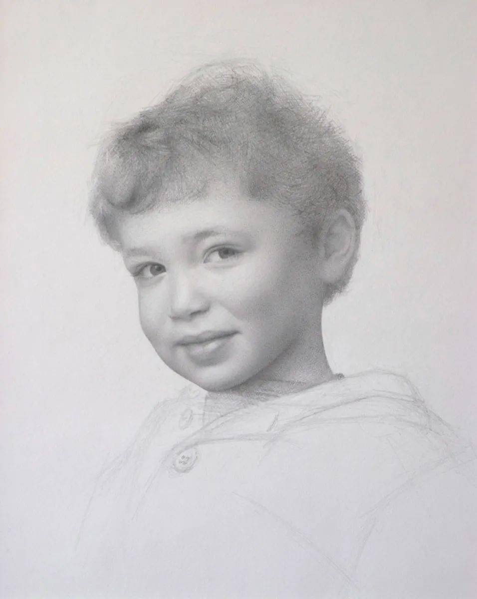 精致人物肖像素描,英国女画家nancy fletcher