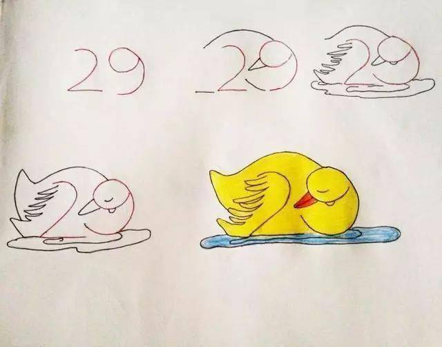 用写数字教孩子画画,这种方式超赞!