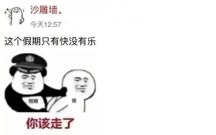 总结一下这个长假…  ▼ 图自:@摸鱼队长林声声 时间过得太快了,真舍