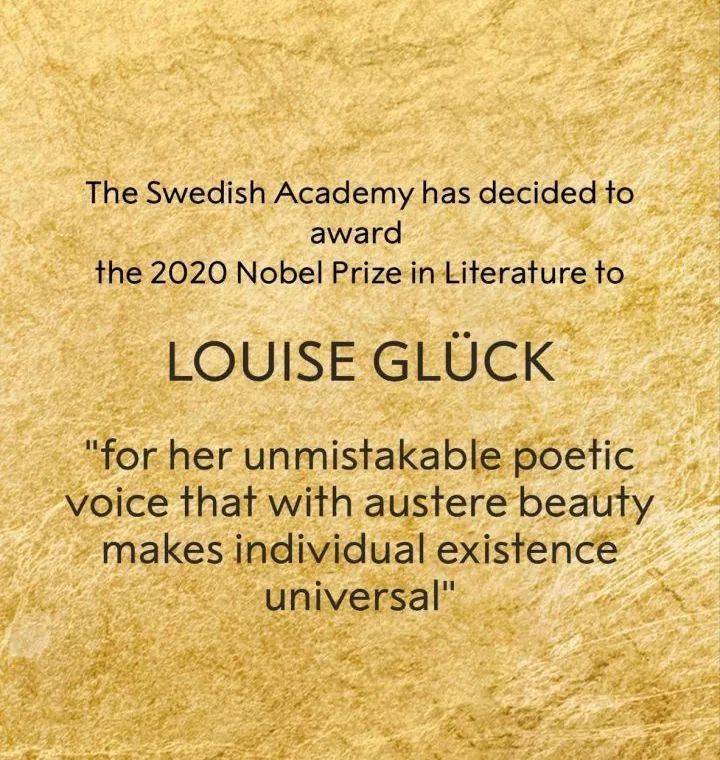 "for her unmistakable poetic voice that with austere beauty