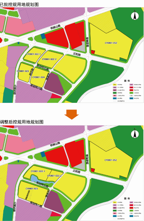 惜福镇片区cy0801单元5宗地块控规调整