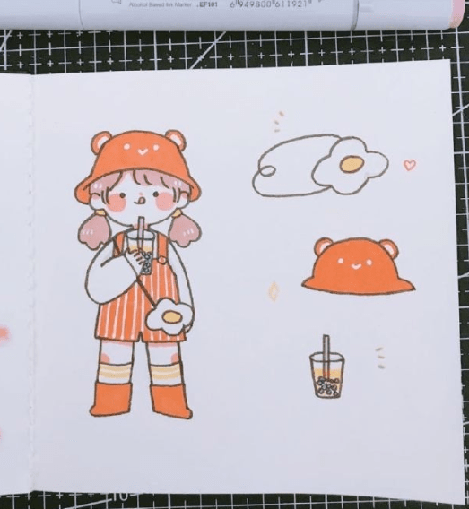 【手绘】简笔人物:萌系少女穿搭