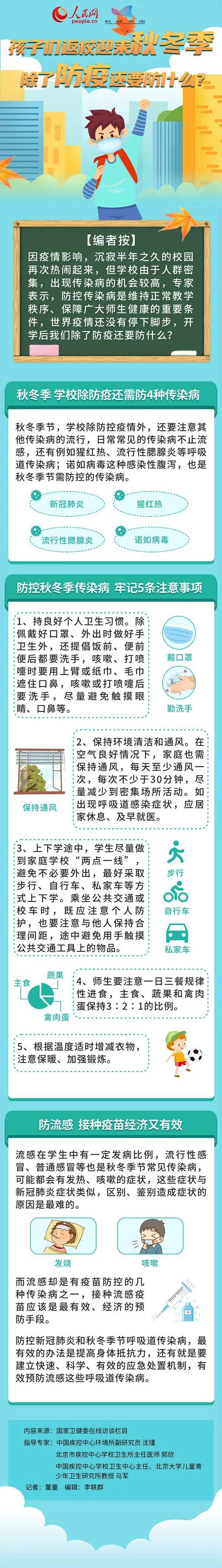 防疫|防疫不放松！秋冬季学校还需防四种传染病