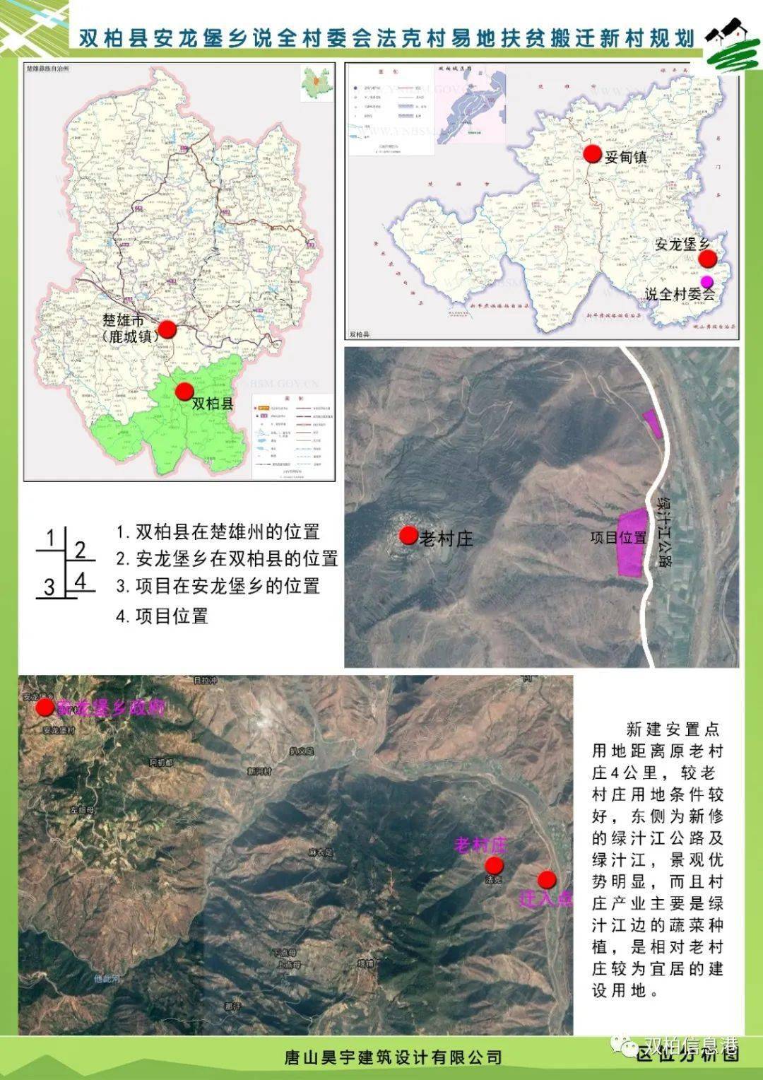 鸟瞰图双柏县安龙堡乡新街村委会丁家易地扶贫搬迁安置新村规划审查前