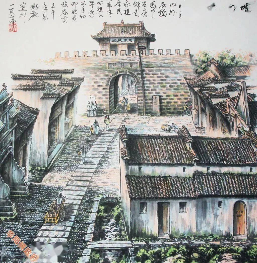 南城门进贤门眉昆阁南门头节日街头水圳旁下犁头角(西街方向)犁头角
