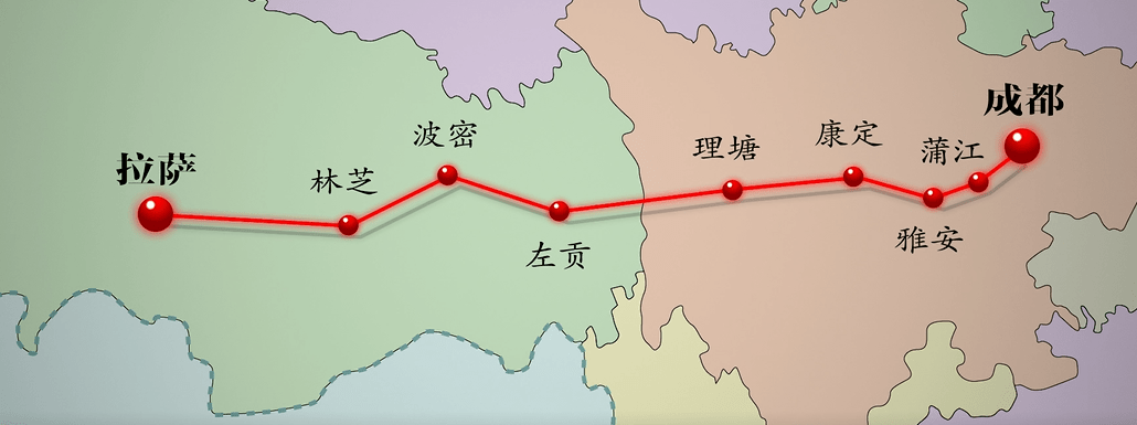 是青藏铁路后的第二条进藏"天路",也是中国西南地区的干线铁路之一