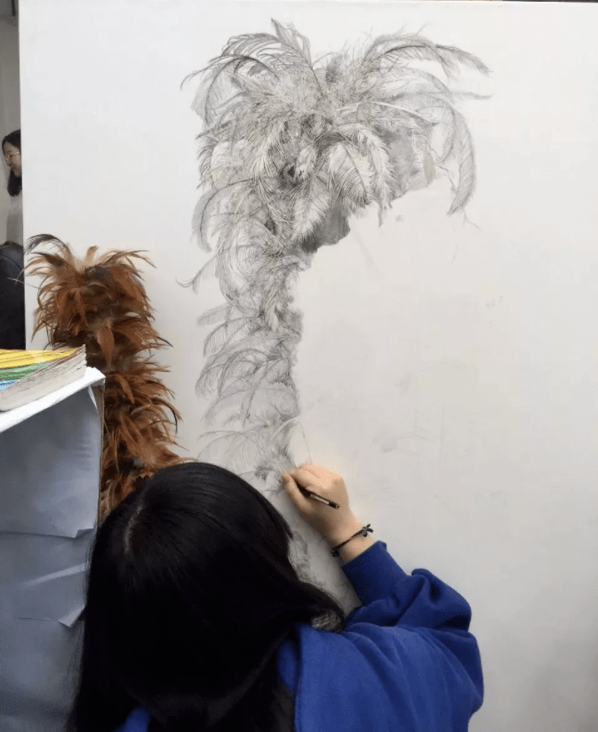 鲁美附中pk央美精微素描画作简直堪称扫描仪细节刻画令人震惊不已