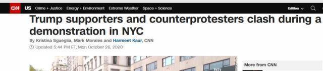 临近美国大选,特朗普支持者和反对者在纽约市