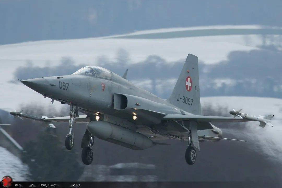 瑞士上空的虎f5ef老虎轻型战斗机掠影