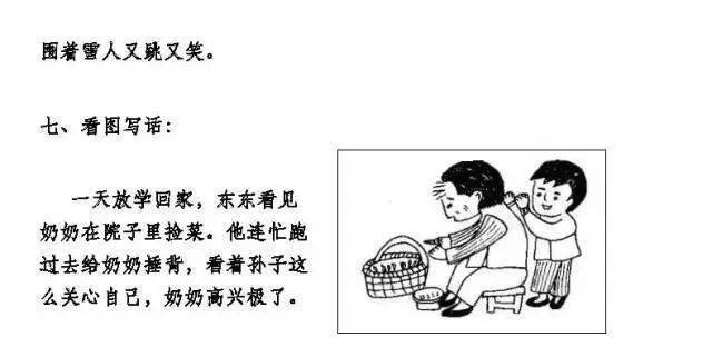 小学二年级语文看图写话指导及练习!各版本通用