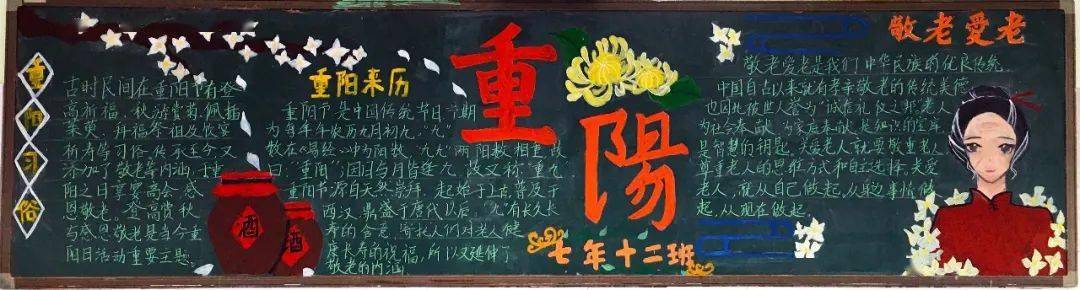 "我们的节日·重阳节"系列黑板报展评