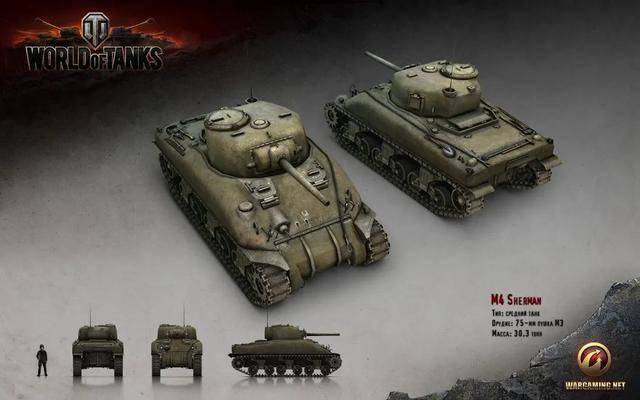 《坦克世界》中的m系5级中型坦克m4a1"谢尔曼"《坦克世界》中的美系