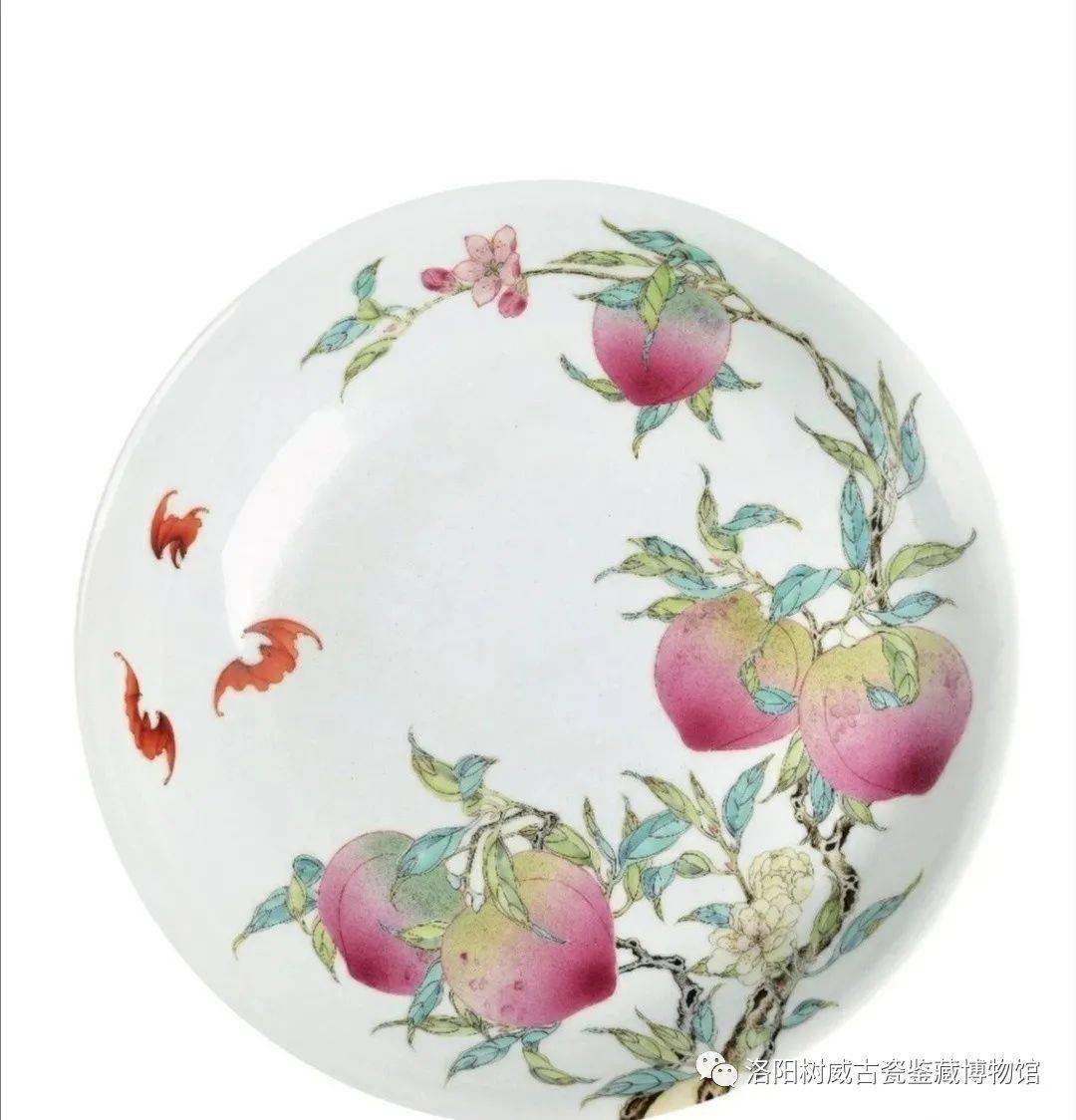 粉彩福寿紋洗 蝙蝠 桃 乾隆年製 款 中国美術 中国古玩