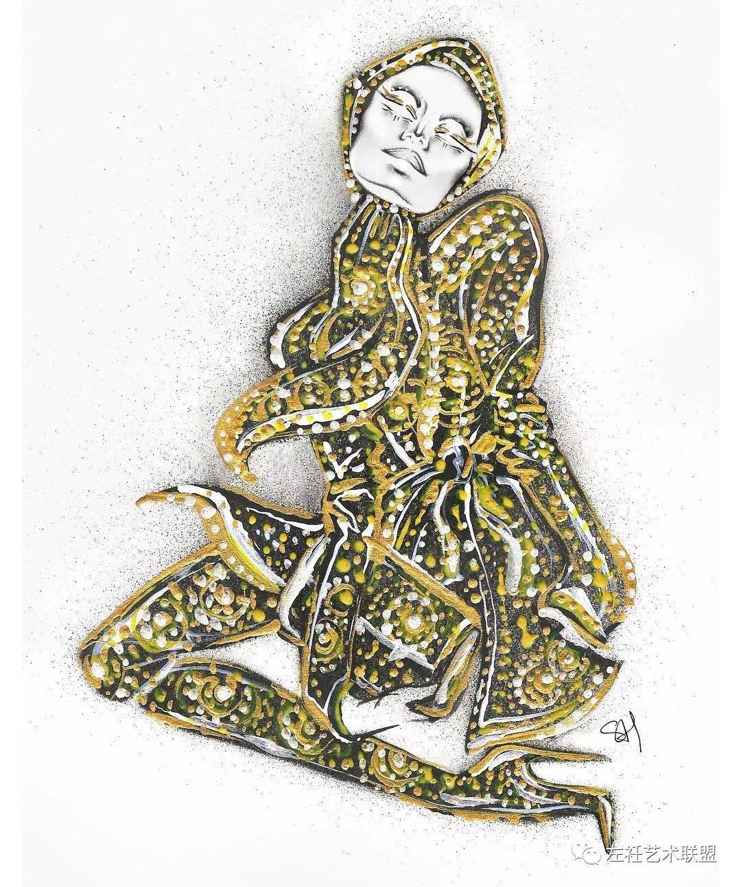 时尚|时装画上的褶皱不知怎么画？向这位时尚插画界的＂三宅一生＂学习一下！