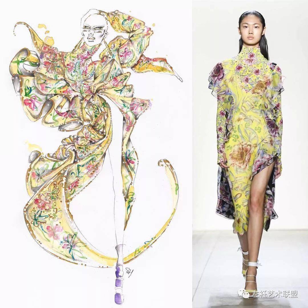 时尚|时装画上的褶皱不知怎么画？向这位时尚插画界的＂三宅一生＂学习一下！
